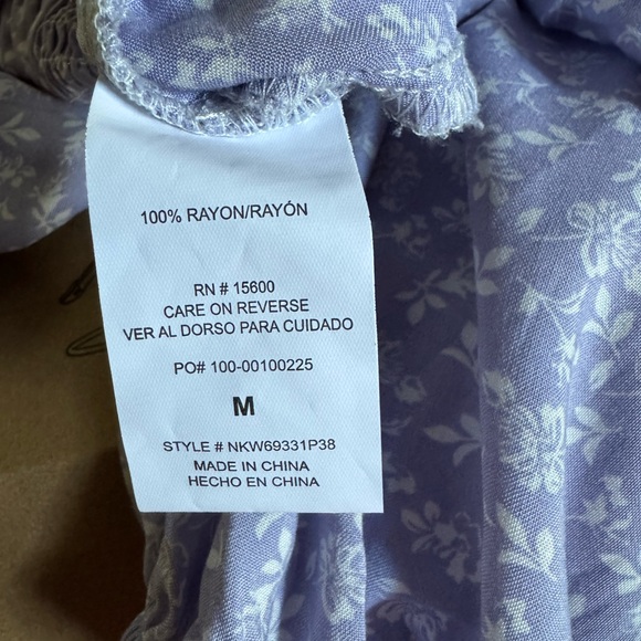 REWIND SIZE M Light purple floral crop top L/S - Picture 10 of 11